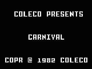 Carnival title screen for Intellivision